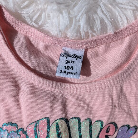 Pink "Power of Flowers" Girls Summer Dress – Sleeveless & Cute 3T 6/7 - Picture 3 of 5